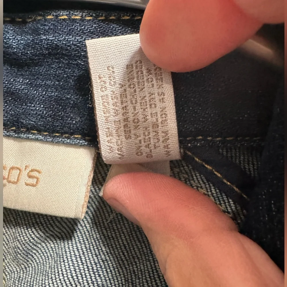Chico's Authentic Blue Dark Wash Denim Jean Jacket, Size 0 - Picture 5 of 8